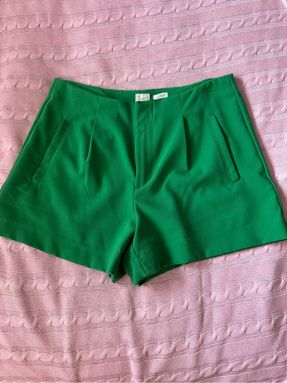 a new day Bright Green High-Waist Tailored Shorts